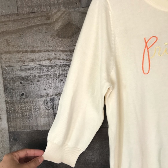 ModCloth Light Sweater “Printemps” 3/4 Sleeves - Picture 6 of 8